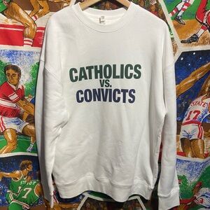 Notre Dame and Miami -Catholics Vs Convicts Crewneck Sweatshirt